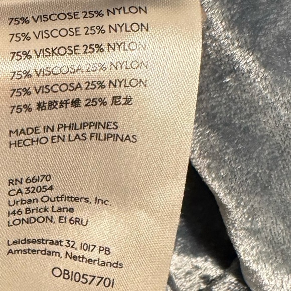 Anthropologie Pilcro Crushed Blue Velvet Femme Buttondown Shirt Dark Size 8 - Picture 7 of 10